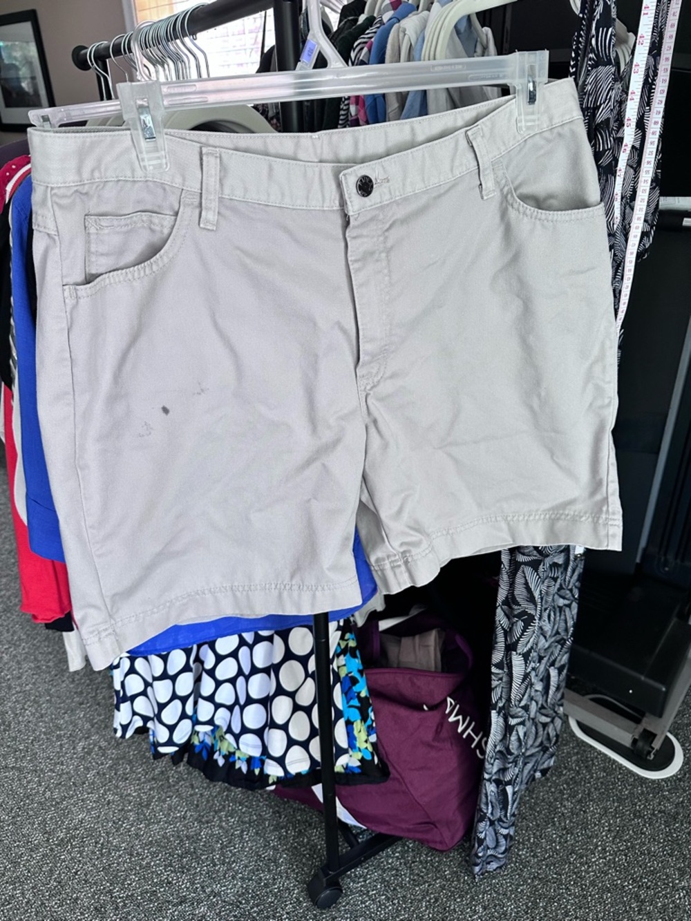 Riders by Lee Light Gray Women's Jean Shorts